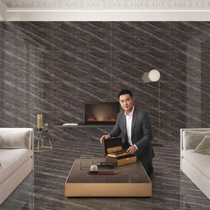 Amezon Choco Polished Glazed Porcelain Marble Look Tiles 600x1200mm 60x120cm Interior Exterior Floor <b>Wall</b> - Product Image 6
