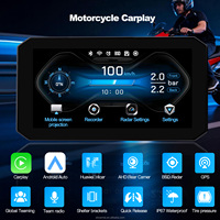 Caméra étanche IP67 5,5 pouces WiFi Carplay, écran tactile pour moto, Android Auto, DVR, navigation BT, GPS Tracker Moto
