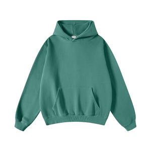 Sudadera con Capucha de Talla Grande, Forro Polar Grueso, Hombros Caídos, Tejido de Punto, Impermeable y Transpirable, Estilo Estético para Hombre - Product Image 1