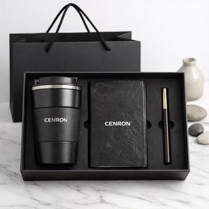Promotional Corporate Gift Box Set: Custom <b>Notebook</b>, Insulated Tumbler and Metal Pen for Clients - Product Image 3