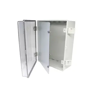 MANHUA निविड़ अंधकार बॉक्स 400*300*170mm IP65 एबीएस पॉली कार्बोनेट बाड़े जंक्शन बॉक्स के साथ दोहरी दरवाजा धातु की थाली वितरण बॉक्स