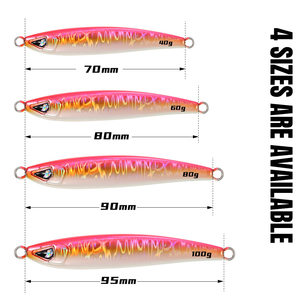 40g 60g 80g 100g <span class=keywords><strong>sardinas</strong></span> plomo pesca señuelo cebo luminoso largo fundición Jigging señuelo mar pesca barco pesca - Product Image 3