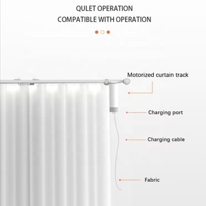 รางม่านไฟฟ้าอัตโนมัติ POYAL แบบมอเตอร์ สำหรับ<span class=keywords><strong>ม่าน</strong></span>เดี่ยว พร้อมมอเตอร์ สำหรับ<span class=keywords><strong>กั้น</strong></span><span class=keywords><strong>ห้อง</strong></span> - Product Image 2