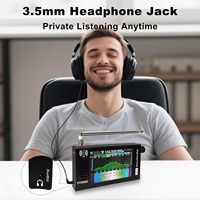 Récepteur radio SDR DSP portable 100KHz-149MHz, écran tactile 4,3 pouces, SSB FM AM CW WFM, bande passante complète, boîtier en alliage d'aluminium, radio Bajei