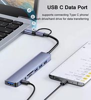 Harga Grosir Hub Adapter Multi Port Expander 7-in-2 Ports Type C ke USB 3.0 dari Aluminium Alloy untuk MacBook Pro Tersedia