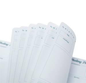 Cuaderno de negocios de lujo personalizado al por mayor tamaños A5 y A4 cuaderno de cuero PU de Estilo espiral con logotipo dorado cuaderno de reunión y regalo - Product Image 6