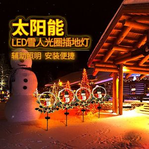 Lumière solaire de jardin en forme de bonhomme de neige, LED, décoration extérieure, résistante à l'eau, autoportante, alimentée par énergie solaire - Product Image 5