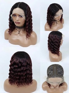 Parrucche per capelli umani in pizzo <span class=keywords><strong>T</strong></span> parrucche per capelli umani con <span class=keywords><strong>onda</strong></span> profonda 100% parrucche per capelli umani frontali in pizzo umano per colore 1b/30 - Product Image 4