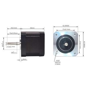 <span class=keywords><strong>Nema</strong></span> 8 11 <span class=keywords><strong>14</strong></span> 17 23 Micro passo passo-passo del motore passo-passo con cambio riduttore per Agv Amr Dings Nanotec Haydon - Product Image 4
