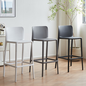 <span class=keywords><strong>Taburete</strong></span> Alto de Plástico Moderno y <span class=keywords><strong>Minimalista</strong></span> para Cocina, Hogar y Hotel, <span class=keywords><strong>Diseño</strong></span> Nórdico, Muebles de Comedor Comerciales - Product Image 2