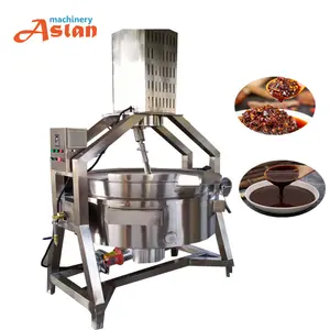 Automatic Jam Sauce Jacketed Tilting Cooking Machine Agitator Jacketed Kettle Boiler Cooker Pot for Sugar