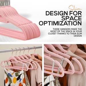 Cintres en velours noir floqués pour costumes et vêtements – Nouveauté 2026 – Vente chaude - Product Image 2