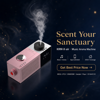 Diffuseur de parfum et enceinte musicale 2-en-1 60 ml en aluminium, Wi-Fi sans fil, 7 niveaux, horloge LCD, température, alerte huile, 300 m², OEM, argent, or, rose