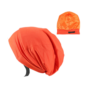 قبعة نوم من الحرير الساتان مبطنة قبعة نوم قبعة نوم قبعة كيمو ناعمة مذهلة قبعة نوم بألياف موديل كبيرة مع مخزون منخفض موك - Product Image 2