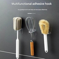 Crochets adhésifs multifonctionnels horizontaux à membrane imperméable, à fixation simple face, pour une adhérence puissante et une utilisation peu encombrante
