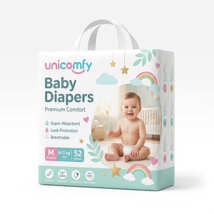 Muestra Gratuita de Pañales Desechables para Bebé al por Mayor, Súper Absorbentes, Anti-Fugas, con Características de Entrenamiento, Tallas NB-XXXL, Buena Calidad, Económicos - Product Image 1