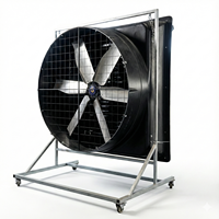 Ventilateur industriel à moteur EC PMSM de 72 pouces, conduit de collecte d'air avec guide de flux, ventilateurs d'évacuation électriques