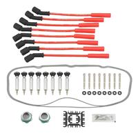 Couvre-culbuteurs en aluminium pour GM LS avec 2 bobines vintage à ailettes intégrées, compatible avec les moteurs LS1, LS2, LS3, LS6 et LS7, couleur argent