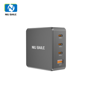 NIUBAILE Chargeur rapide pliable 100W GaN avec <span class=keywords><strong>3</strong></span> ports Type-C et 1 port USB PD/QC3.0/FCP - Compatible avec les téléphones mobiles et les tablettes - Product Image 1