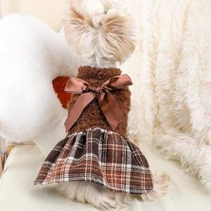 Abrigo Clásico de Franela para Perro con Borde a Cuadros, OEM, Cálido para Invierno, para Yorkshire/Chihuahua, MOQ 200, Color/Logotipo Personalizado - Product Image 2