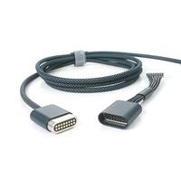 Cable de Extensión Magnético USB3.1 de PVC Personalizado, 10Gbps, 16 Pines, Terminal Macho, Extremo Abierto, con Longitud Personalizada