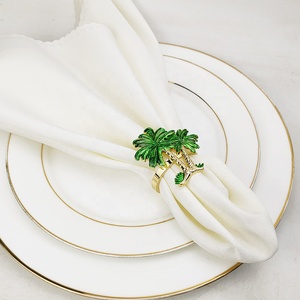 Green Coconut Tree Napkin Rings <strong>Iraca</strong> Palm Napkin Holder Ring - Product Image 3