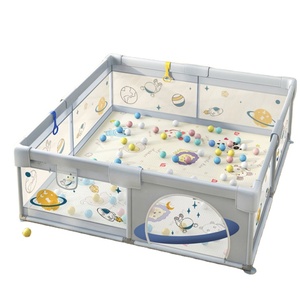 Cercadinho grande para bebês e crianças, tecido Oxford, caneta de brincar para ambientes internos e externos, portão de segurança para bebês - Product Image 1