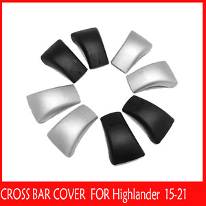 Tapas para portaequipajes de techo de coche, ABS plateado y negro, juego de 4 piezas para Highlander 2015-2021, fácil instalación - Product Image 5