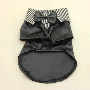 Traje para Perro, Conjunto de Primavera para Cachorro, Corbata de Moño Negra, Conjunto de Dos Piezas, Ropa para Perro, Camisa Elegante y Transpirable - Product Image 1