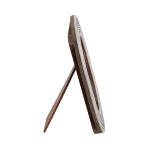 Cornice Ovale con Linee Incise, Decorazione Murale Contemporanea, Cornice per Foto d'Accento per Soggiorno - Product Image 3