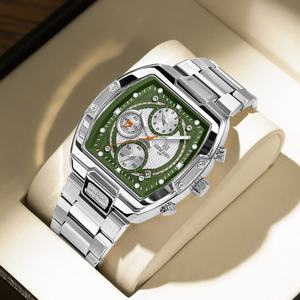 REWARD RD812264M Nuevo Reloj de Pulsera para Hombre de Negocios, Cronógrafo, Resistente al Agua, Luminoso, con Calendario, Reloj de Cuarzo Rectangular para Hombre - Product Image 4
