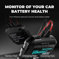 Analyseur de batterie TOPDON BTMobile Pros 12V avec écran LCD, testeur de batterie portable pour voiture et moto