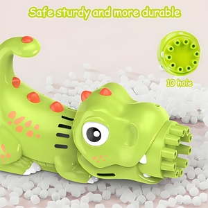 Sigao HYP026 Pistolet à bulles en plastique à 10 trous, motif dinosaure mignon, capacité de 50 ml, nécessite 3 piles AA, pour les enfants de 2 à 14 ans - Product Image 3