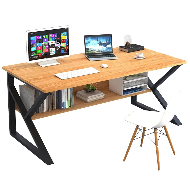 Moderno esecutivo noce di legno di colore home office tavolo per ufficio mobili per ufficio scrivania