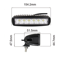 6 pouces 18W 24W 60W Led Barre de Lumière De Travail Pour Moto 4x4 Offroad Voiture DRL Lampe de Signalisation Externe Avertissement Feux de jour