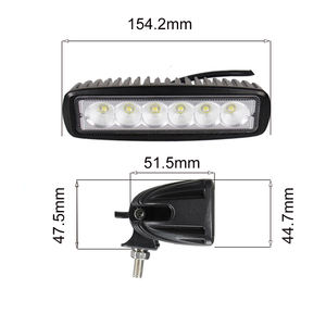 Barra de luz Led de trabajo para motocicleta, lámpara de señal DRL, advertencia externa, luces diurnas, 6 pulgadas, 18W, 24W, 60W, <span class=keywords><strong>4x4</strong></span> - Product Image 3