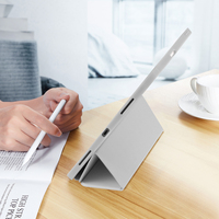Étui de protection antichoc en silicone pour iPad Pro 11 pouces 1/2/3/4, couleur unie, avec fente pour stylet et support tablette