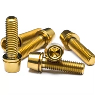 Baut Titanium bahu kotak Hex, sekrup Titanium kepala Hex standar kelas 10.9