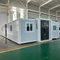 Maison mobile préfabriquée en acier léger de 20 pieds ou 40 pieds, 2, 3, 4 ou 5 chambres, pliable, extensible, mini-maison conteneur, villa de luxe préfabriquée