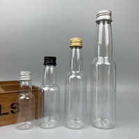 Bouteilles miniatures en plastique personnalisées de 50 ml, 120 ml, 150 ml, 175 ml pour alcool, whisky, vin, liqueur, shot, rhum, bouteille de qualité alimentaire pour jus, lait