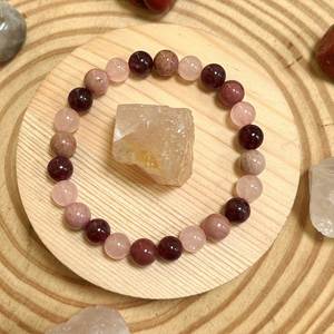 Bracelet en pierre naturelle avec perles de verre colorées, pierre de naissance, sans intermédiaire, support après-vente - Product Image 5