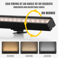 DC24V intérieur moderne en alliage d'aluminium boîtier LED lumière linéaire 6W 12W 24W éclairage de lavage de mur pour les lumières de calandre de fond de musée