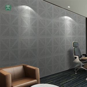 Tiange Oem 9/12Mm <span class=keywords><strong>tablero</strong></span> de fibra de poliéster ignífugo insonorizado forma especial tallado panel de pared acústico de techo para restaurantes - Product Image 4
