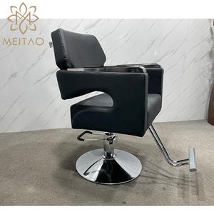 Vente en gros de meubles de salon de coiffure modernes, <span class=keywords><strong>coupe</strong></span> de cheveux hydraulique pour hommes et femmes, chaises de barbier professionnel en cuir doré - Product Image 2