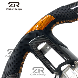 พวงมาลัยคาร์บอนไฟเบอร์สำหรับรถฟอร์ด มัสแตง S550 <span class=keywords><strong>GT</strong></span> 350 <span class=keywords><strong>500</strong></span> คูเป้ ปี 2015-2023 เชลบี ซูเปอร์สเนค แมค อัพเกรดภายในรถยนต์ - Product Image 2