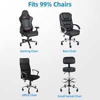 Roulettes de chaise de bureau avec lumières rvb, 3 pouces, double roulement à billes, remplacement de chaise de jeu d'ordinateur, roulettes à tige filetée