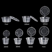 Boîte à sauce jetable monobloc détachable en plastique PP pour sauces, condiments, salades, mayonnaise et accompagnements