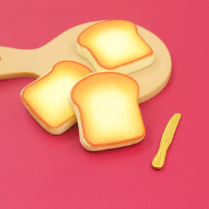 Miniature pain grillé tranche résine flatback cabochon pour album à faire soi-même fabrication de bijoux maison de poupée nourriture charmes - Product Image 5