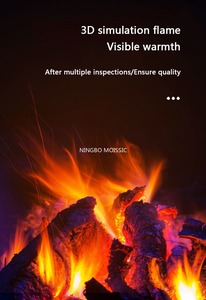Xách tay điện lò sưởi nóng với thực tế ngọn lửa thiết kế thẳng đứng cho trong nhà bàn mùa đông sưởi ấm trang trí nội thất - Product Image 6