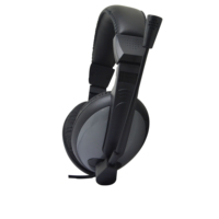 Casque filaire supra-auriculaire réglable et extensible, avec grands coussinets doux, pour PC, ordinateur portable, jeux, bureau et vidéoconférence